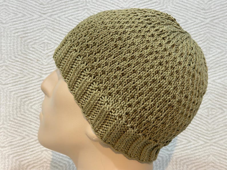 Men's Hat Knitting Pattern: 'ozzy' Cotton Beanie (PDF Pattern) - Etsy