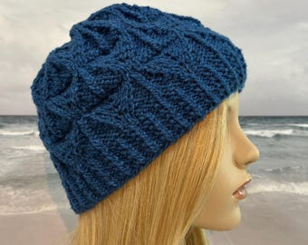 Women's Beanie Knitting Pattern: Geometric Design Shay (Digital Download) English only