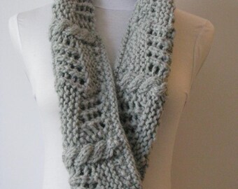 Knitted Cowl Scarf Pattern: 'Virginia' Infinity Scarf (Digital Download)