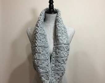 Winter Cowl, 'Debra', Hand Knitted, bulky weight yarn; easy care acrylic yarn.