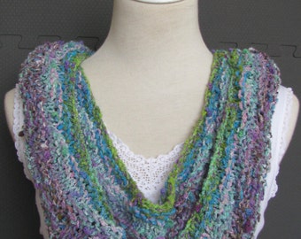 Instant Download Knitting Pattern Knitted Scarf Noro Yarn Tanabata Summer Scarf