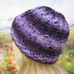 Instant Download Knitting Pattern for Sock Yarn Hat, ' Petunia'. - Etsy