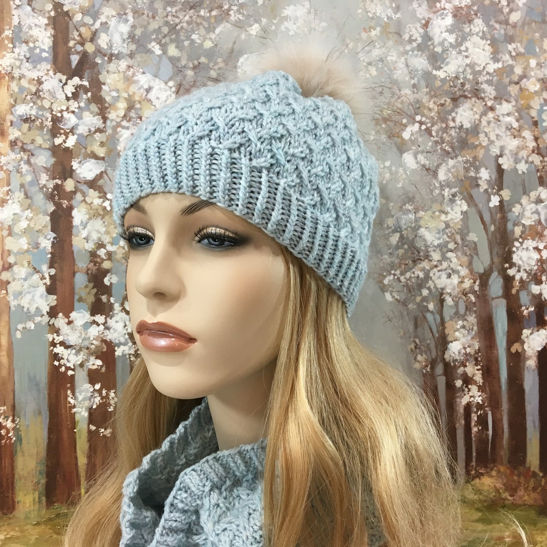 Knit Hat and Cowl Pattern Set: Women's Winter Set (instant Download) - Etsy