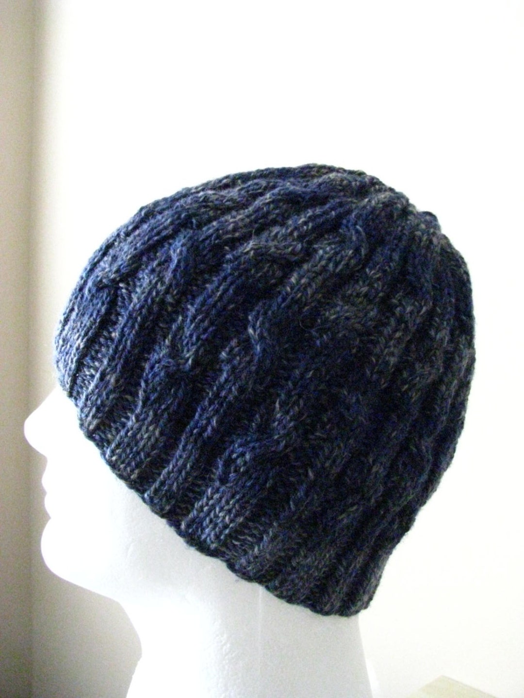 Men's Knit Hat Pattern: 'cosmo' Cable Design (PDF Pattern) - Etsy
