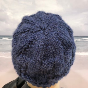 Instant Download Knit Hat Knitting Pattern for Men's Hat Hunter' fitted textured knit winter hat, image 3