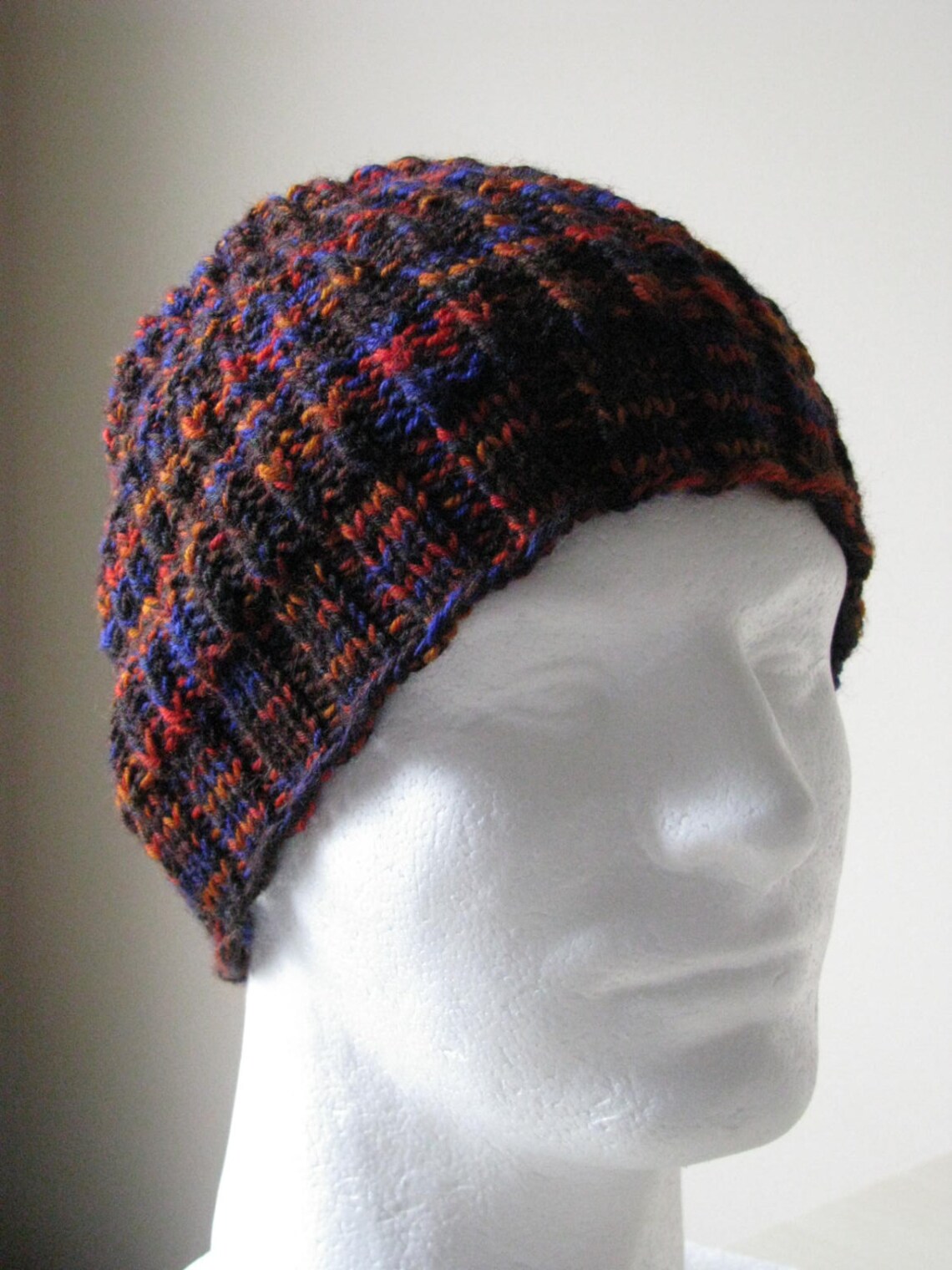 Instant Download Mens Knit Hat Sock Yarn Hat Knitting Pattern Etsy