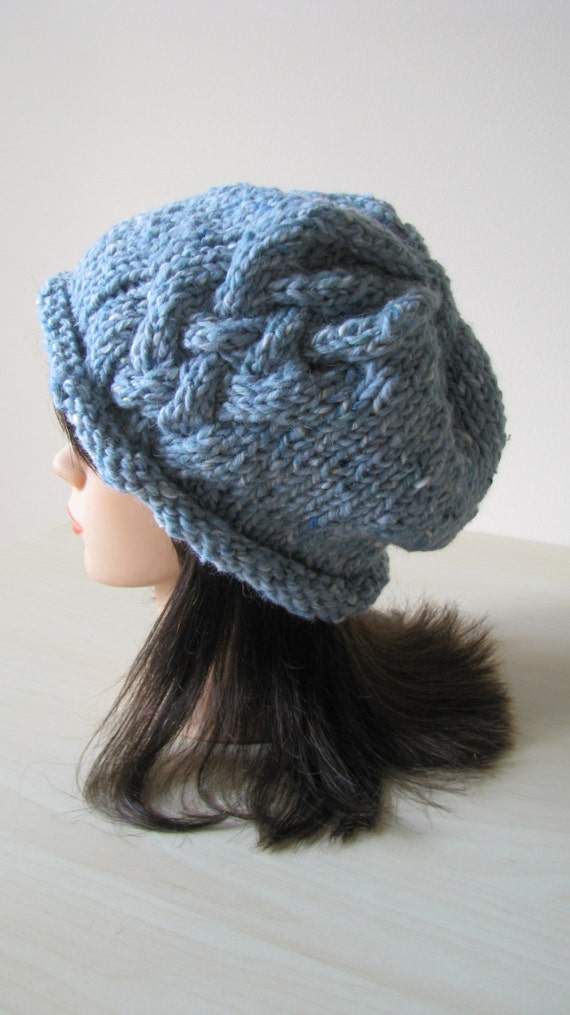 Cable Knit Slouchy Hat Pattern