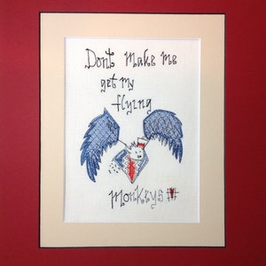 Digital Embroidery Design &quot;Don&#39;t Make me Get my Flying Moneys!&quot;