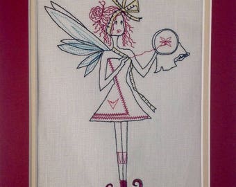 Machine Embroidery Digital File "Hand Embroidery Fairy Cindy"