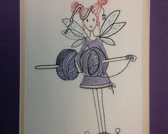 Machine Embroidery Digital File &quot;Crochet Fairy Cindy&quot;