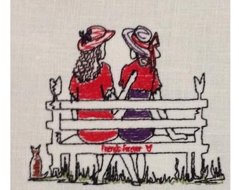 Machine Embroidery DesignsEmbroidery Digital File &quot;FOREVER FRIENDS&quot;