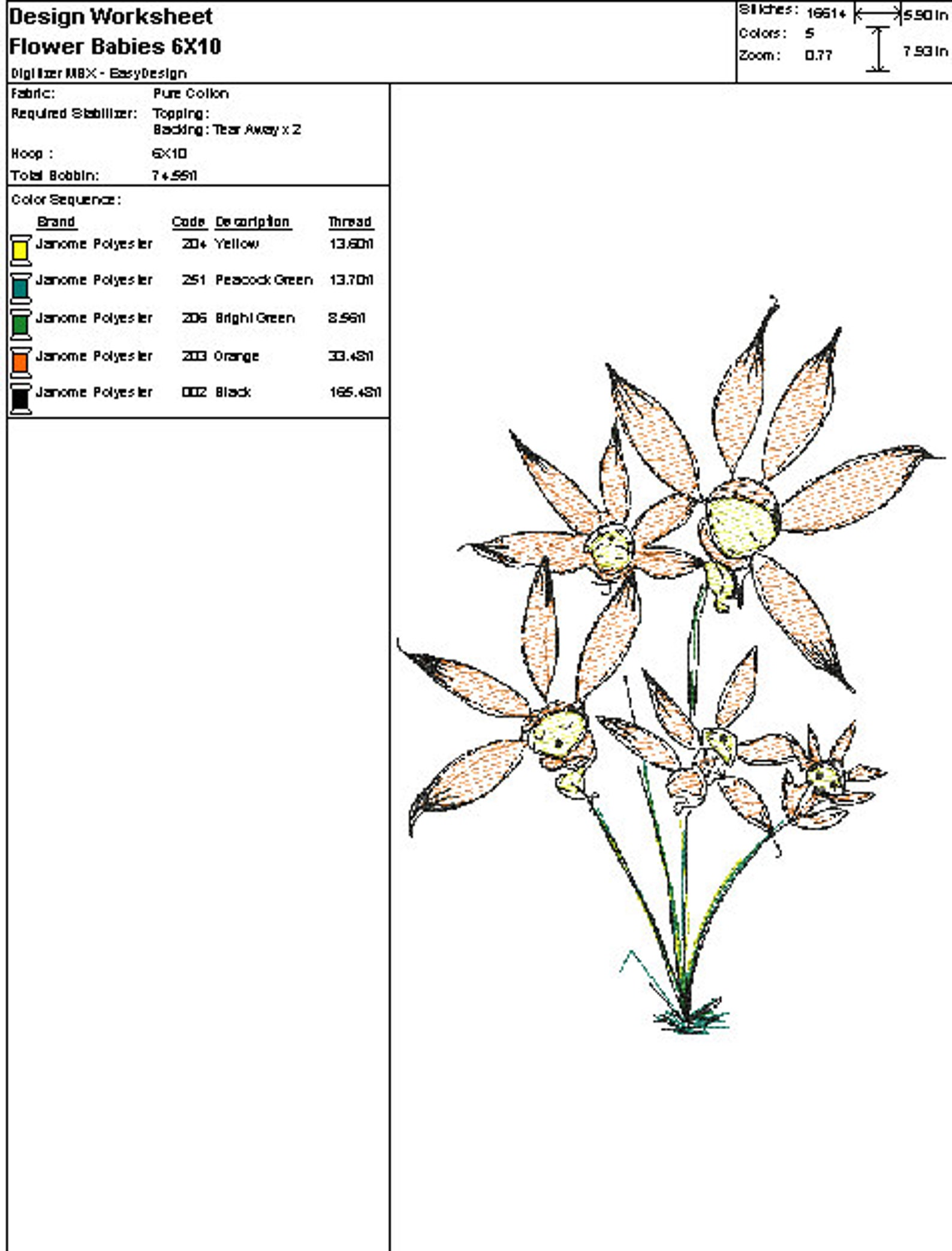 Embroidery Digital File Flower Babies Etsy Little flower embroidery pattern file instant download bag