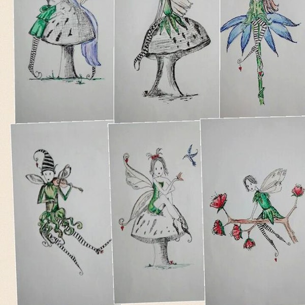 Machine Embroidery DesignsEmbroidery quilt Garden Fairy Elf Collection  8 Designs