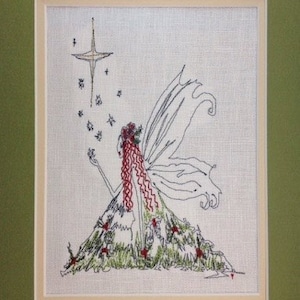 Motifs fées de Noël, Broderie de Noël, Cadre de Noël, Broderie des Fêtes, Appliqué des Fêtes