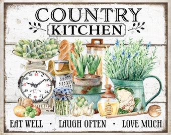 Country Farmhouse Kitchen DIY Wall Sign Kitchen Tiered Tray Decor Vintage Kitchen Art Farmhouse Home Decor DIGITAL Print 2943