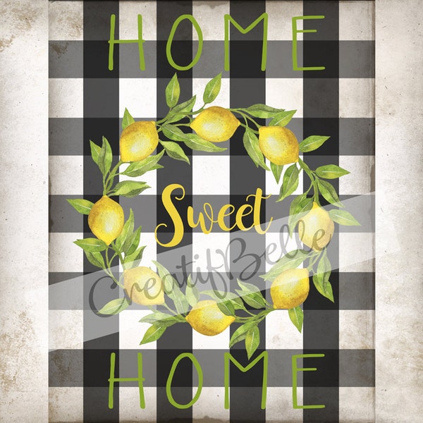 Lemon Kitchen Decor Etsy