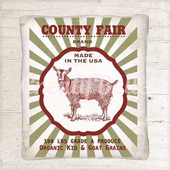 Instant Digital Download Farm Style Goat Label Printable Etsy