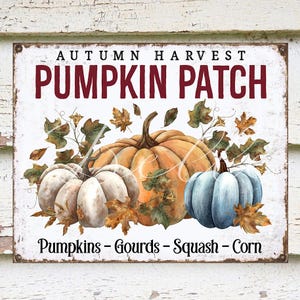 Autumn Harvest Pumpkin Patch Rustic Farmhouse Fall Home Decor DIY Sign Making Fall Wreath Accent Printable Fall Poster DIGITAL Download 3030