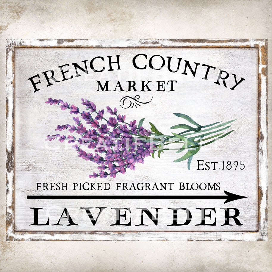 8.5x11 Plus 4 inch Sq French Country Lavender Farmhouse Lavender Tiered Tray Decor Lavender Wreath Decor Transfer Sign Digital Print 2045