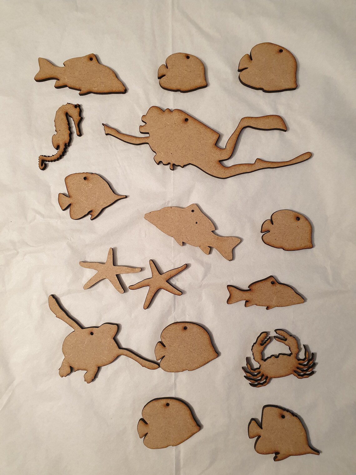 Laser Cut Fish Seascape DIY Mobile Project for You or Children Etsy