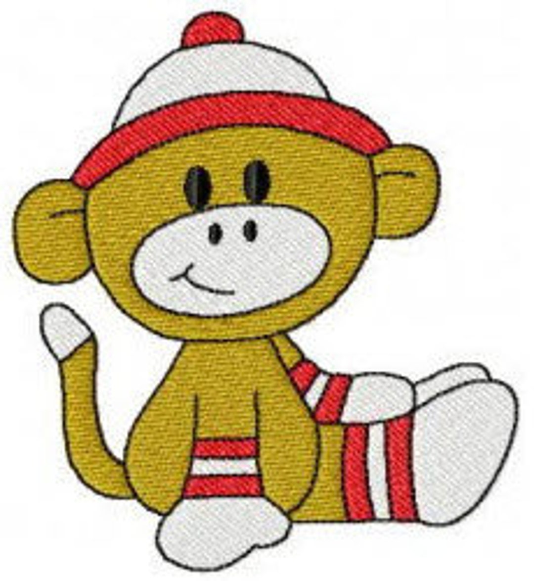 376 Sock Monkey Designs All of My Sock Monkey Embroidery Etsy