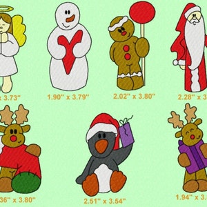 28 Christmas Embroidery Design Files 4x4, finger puppets & ornaments