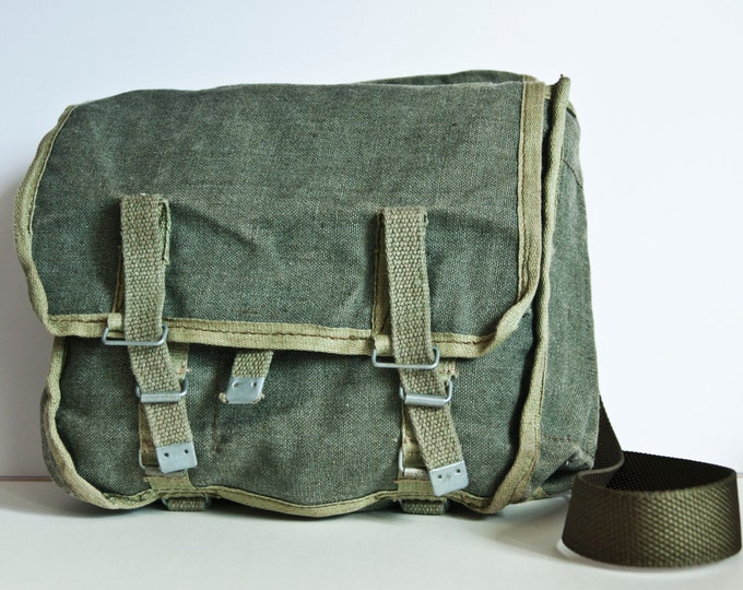 Vintage Military Canvas Bag Army Backpack Vintage Purse Etsy