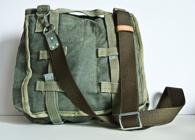 Vintage military canvas bag Army backpack Vintage purse Etsy