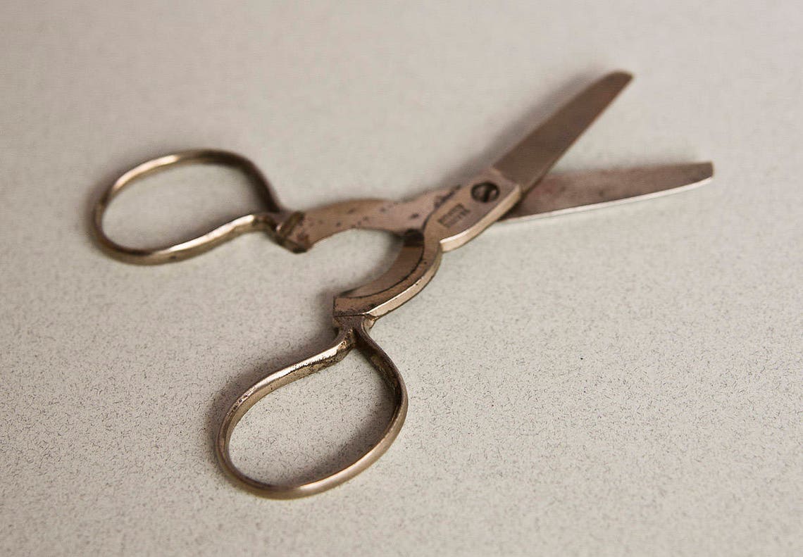 Metal German scissors Vintage Rare 1930 Germany eighen Etsy