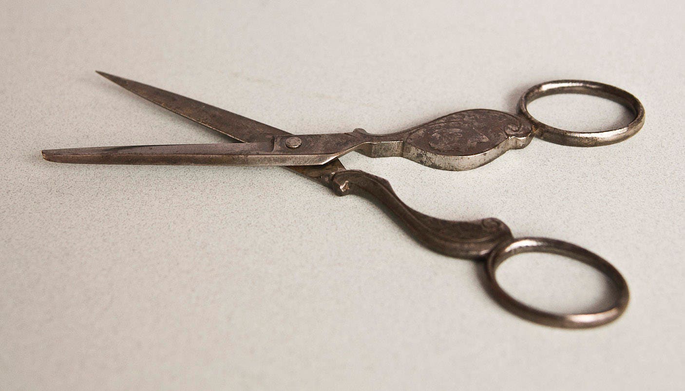 Metal German scissors Vintage Rare 1930 Germany Solingen Etsy