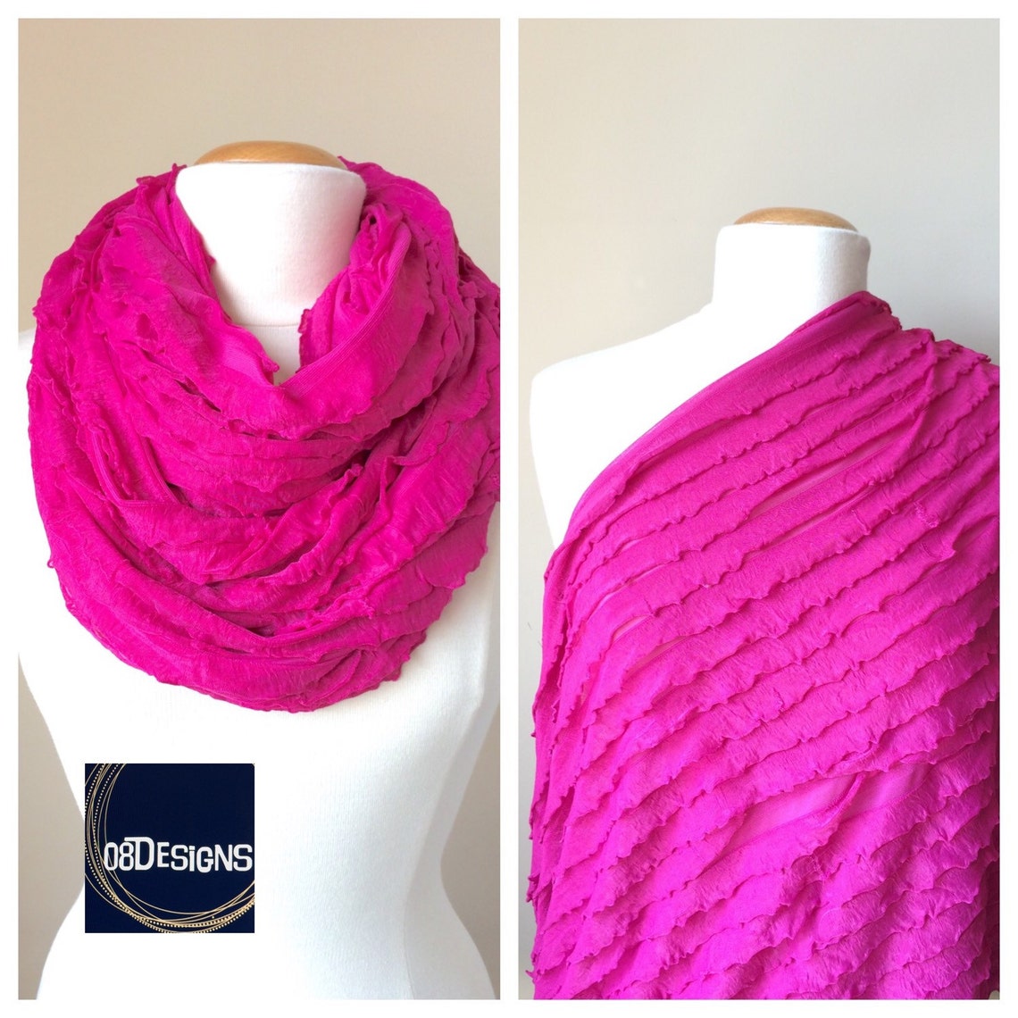 Nursing Scarf Pink Infinity Scarf Womens Light Ruffled 1 Etsy