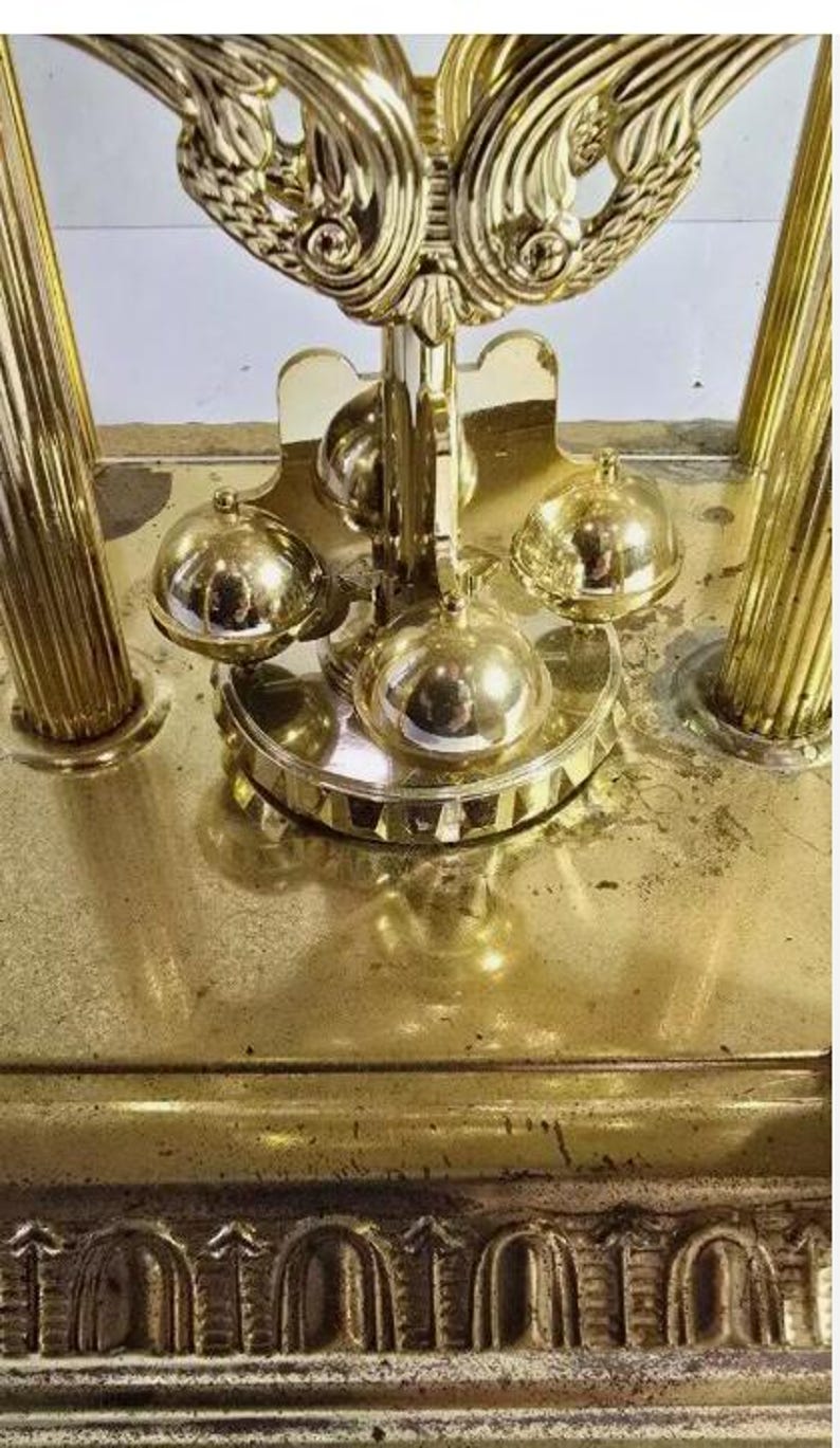 Vintage ELGIN Brass Carriage Style Anniversary MANTEL CLOCK With ...