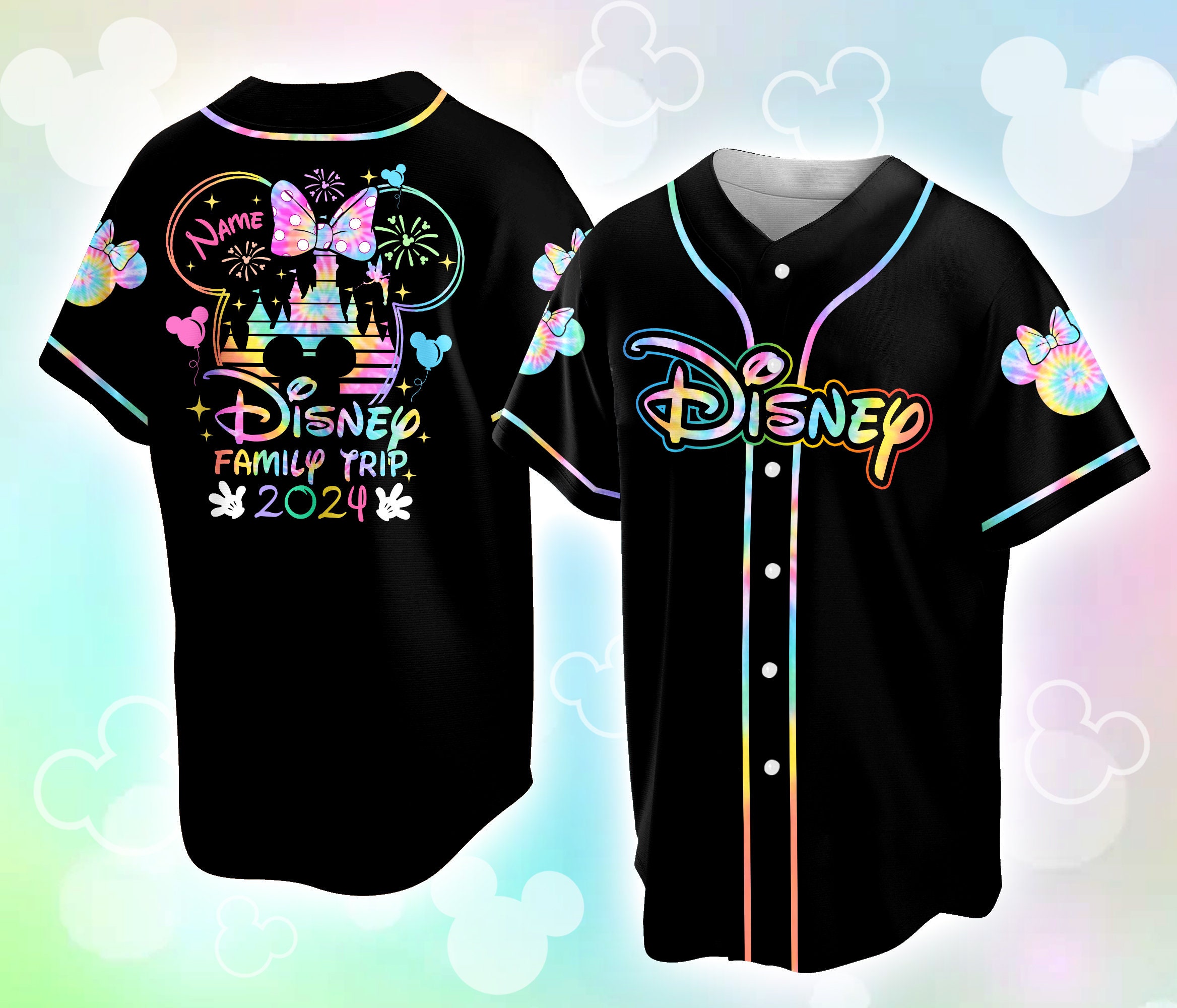 Discover Personalized Tie Dye Disney Family Trip 2024 Baseball Jersey