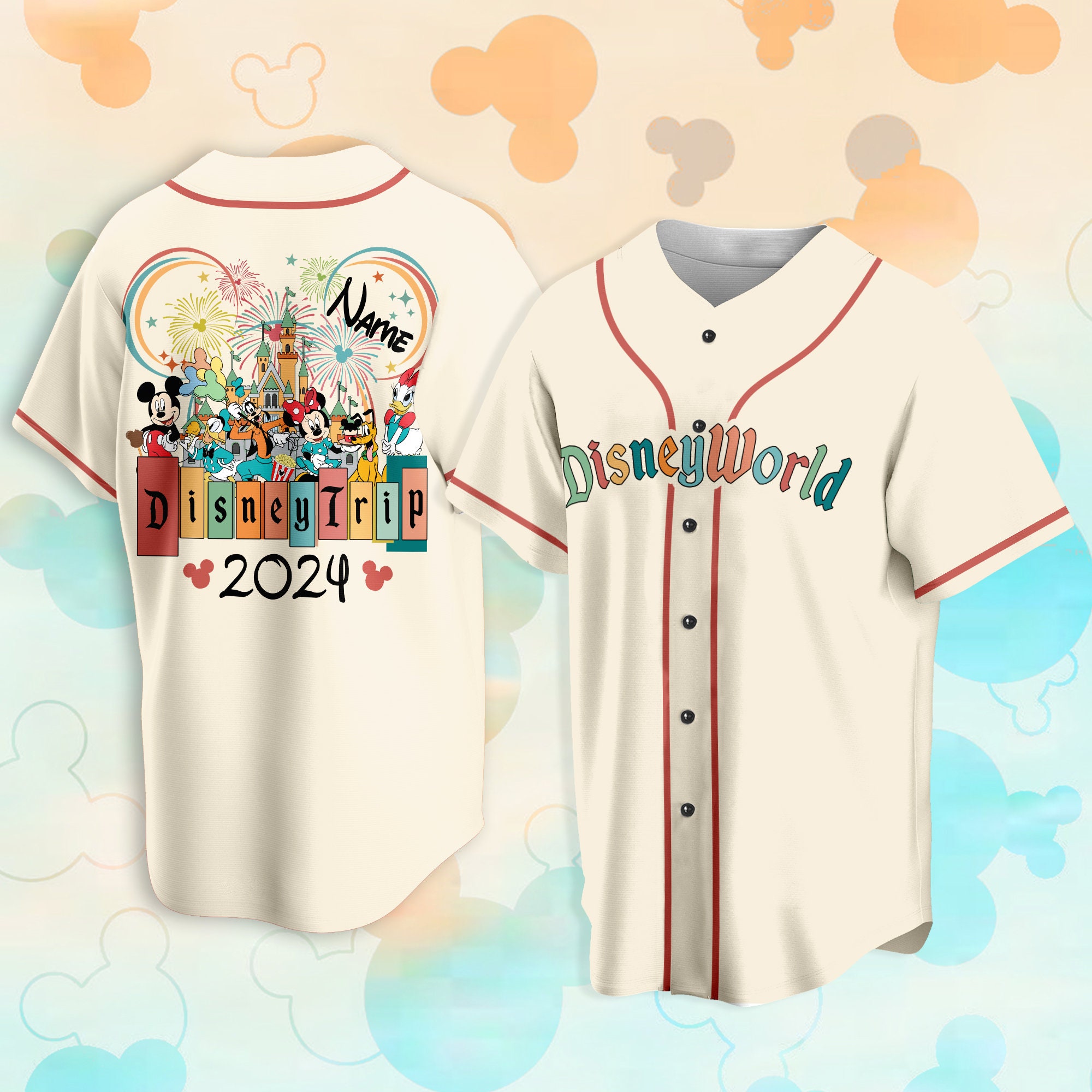 Discover Custom Name Disney Trip Family Vacation Baseball Jersey
