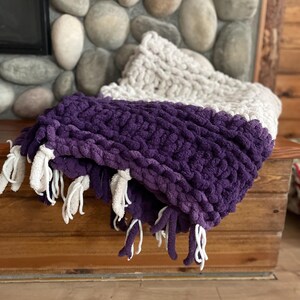 Chunky Color Block Blanket Pattern