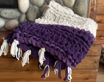 Chunky Color Block Blanket Pattern