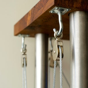 Oak and Stainless Steel Shelving, Modern and Rustic image 3