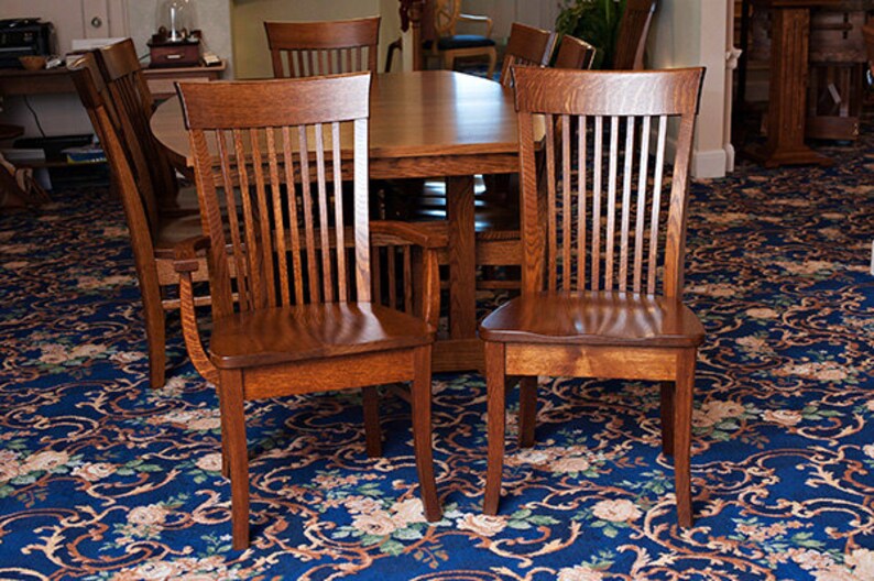 Arts and Crafts Mission Oak Dining Chairs Etsy