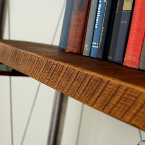 Oak and Stainless Steel Shelving, Modern and Rustic image 5