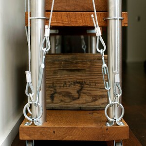 Oak and Stainless Steel Shelving, Modern and Rustic image 4