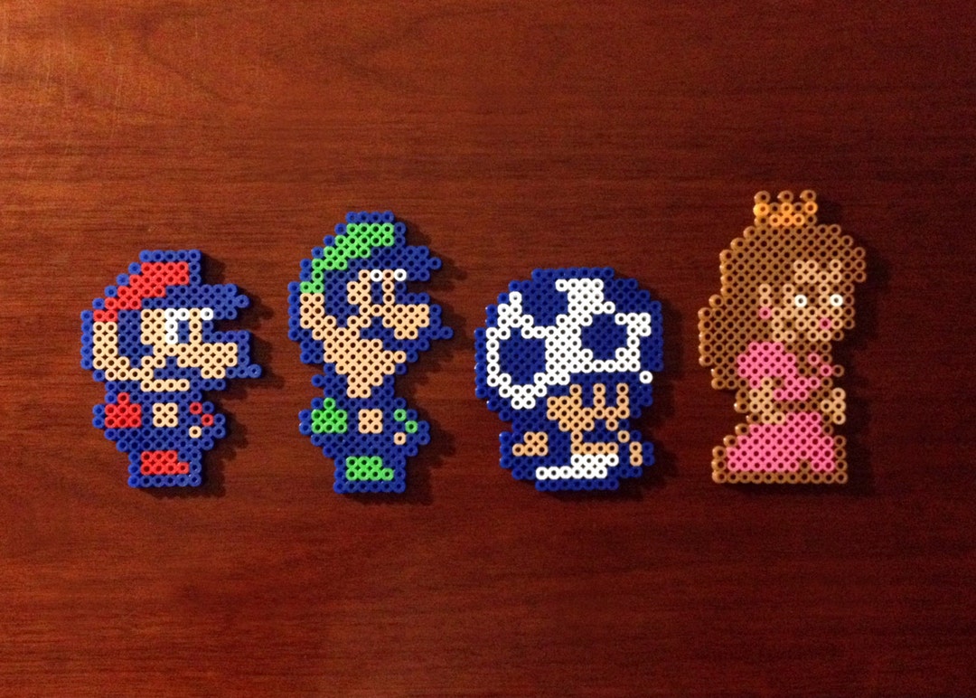 Mario Bros Pikmin Little Super Mario Brothers Inspired Bit Perler