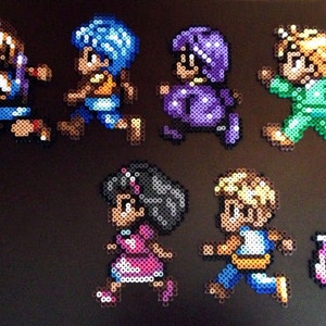 Illusion of Gaia Inspired 8 Bit Perler Characters