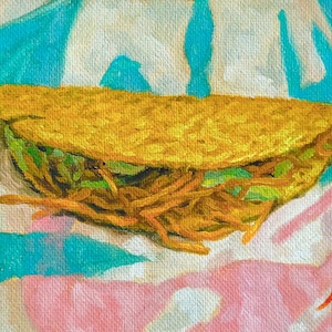 Taco kitchen wall art food painting oil painting Poster - Taco Tuesday
