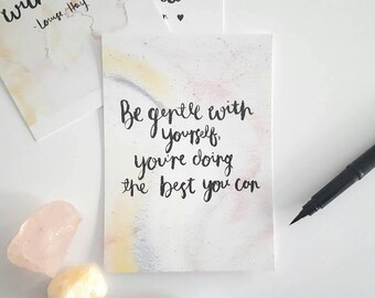 self care quote postcard encouraging words for friend etsy