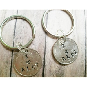 Aldi quarter keychain, Unique gift for friends, unique gift for sister, personalized quarter keychain, best friend gift, aldi quarter keeper