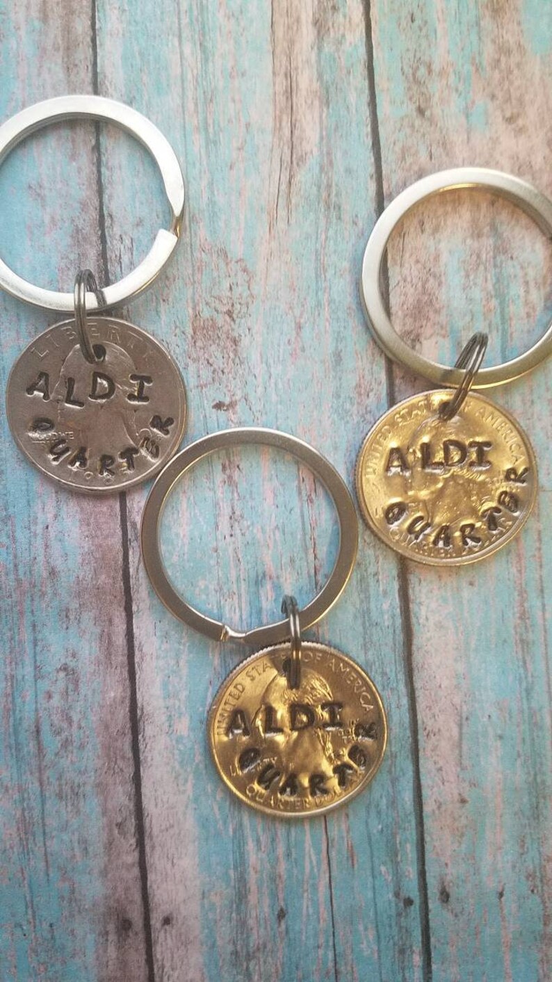 Aldi Quarter Holder Aldi Cart Quarter Coin Keychain Hand Etsy