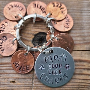 Grandpa Keychain, Grandfather Gift, Grandpa Gift, Gift for Papa, Papa Keychain, Personalized Grandpa Keychain