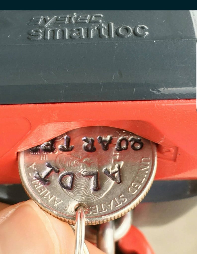 Aldi quarter shopping cart quarter coin keychain hand Etsy