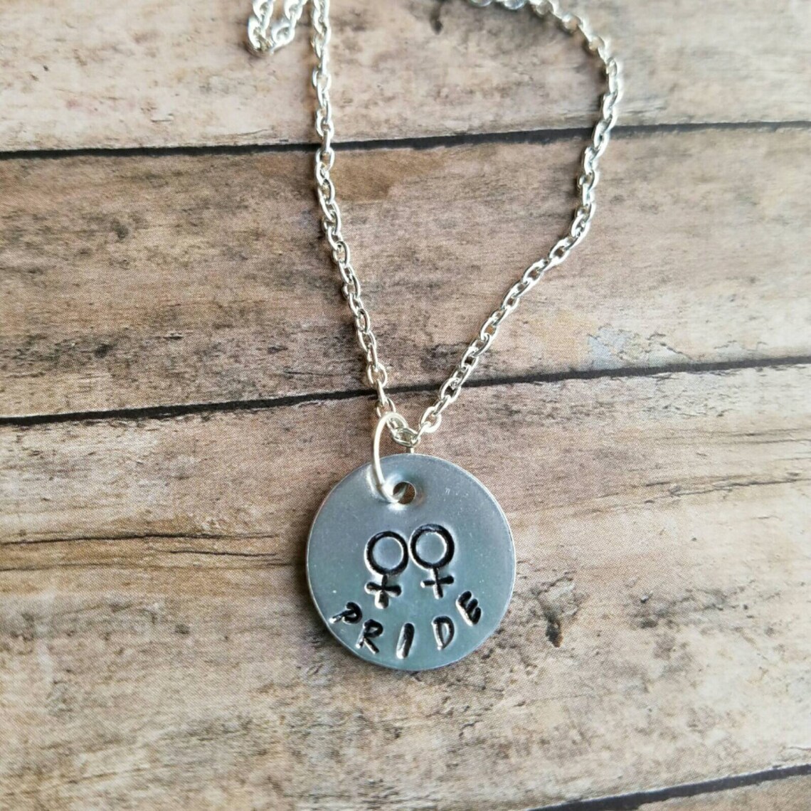 Lesbian pride necklace feminist necklace Friendship jewelry Etsy