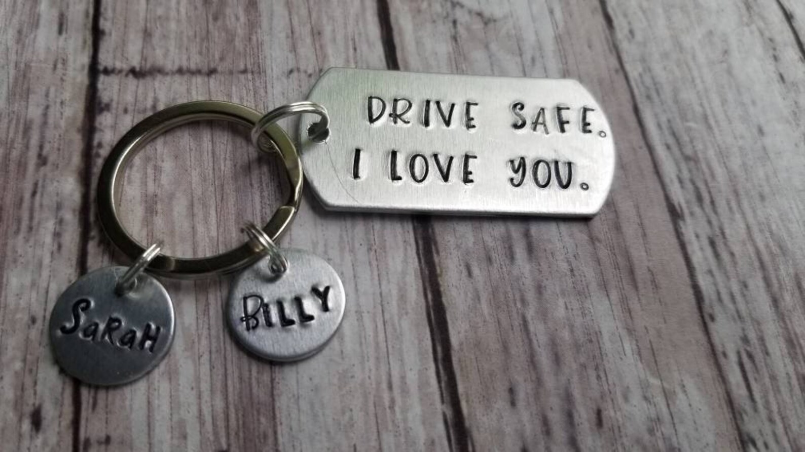 Drive Safe I Love You Keychain Keychain Gift From Kids Etsy